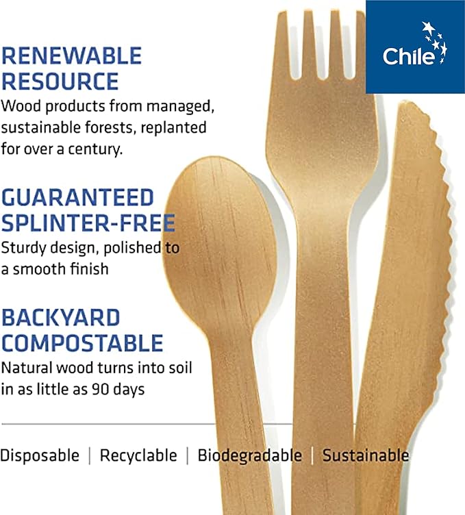 Disposable Wooden Cutlery Set - Image 5