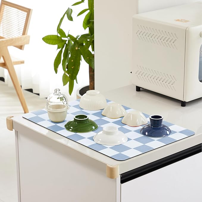 Ohocut Checkered Dish Drying Mat - Image 3