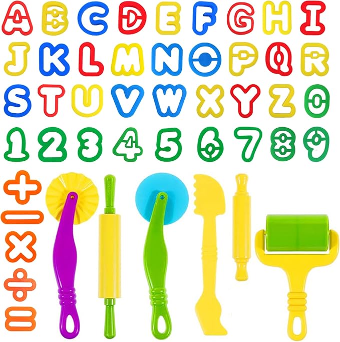 Dough Tools 47 PCS Dough Play Tools Set by OunNana