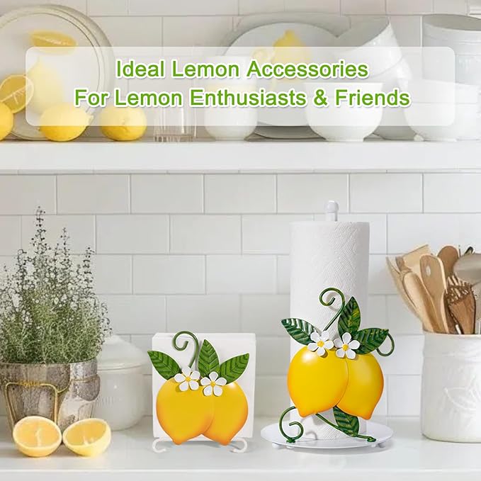 Lemon Paper Towel Roll Holder Countertop - Image 7