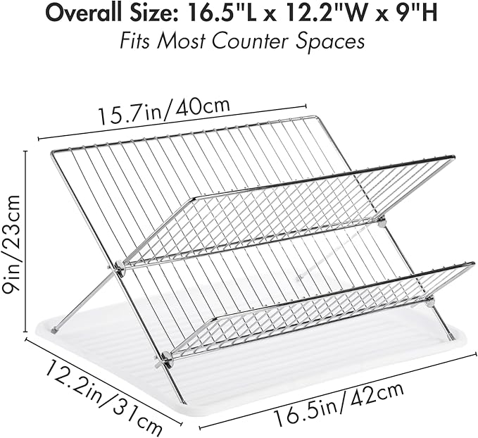 Youeon Foldable Dish Drying Rack - Image 2