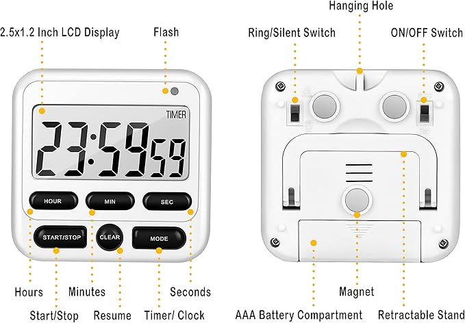 KTKUDY Digital Kitchen Timer - Image 7