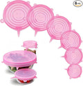Silicone Stretch Lids – 6 Pack Reusable Food Covers, Flexible Silicone by Unknown