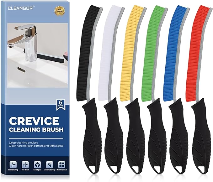 CLEANGOR Crevice Cleaning Brushes, Cleaner Scrub Brush Tool by Cleangor