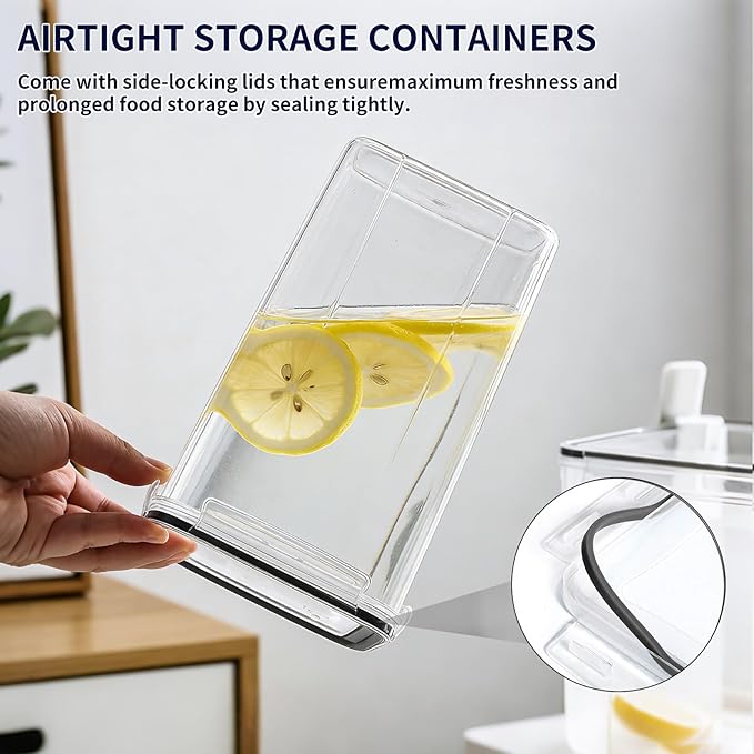 2 Pieces 6.5L / 220 oz Large Food Storage Containers, BPA Free Plastic Airtight - Image 4