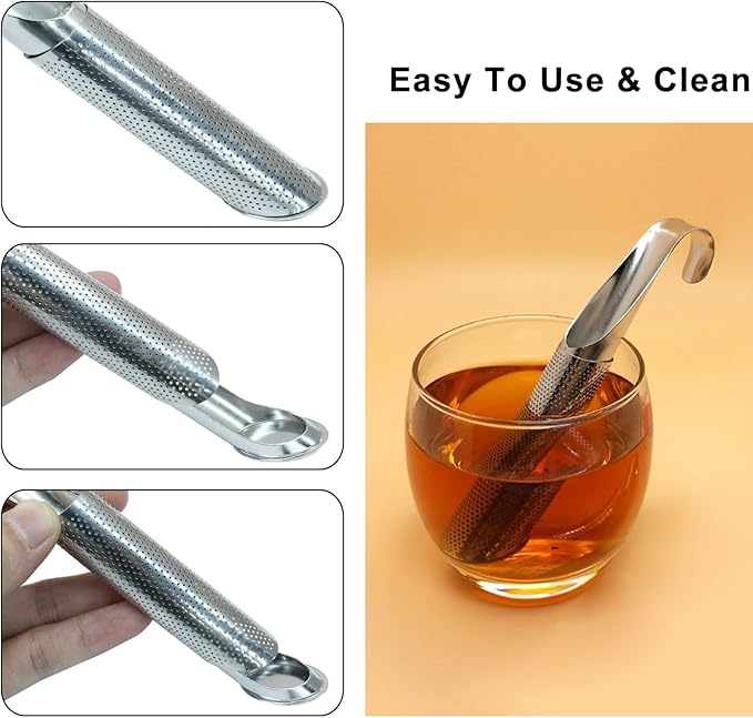 Waziaqoc 2 PCS Stainless Steel Tea Diffuser, Extra Fine Mesh Tea Strainer - Image 4