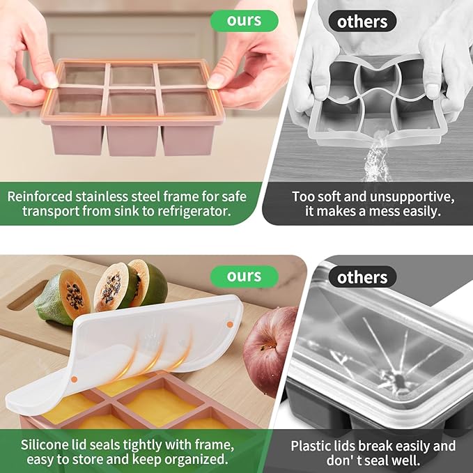 Large Ice Cube Tray for Whiskey: FDDBI Silicone Ice Cube Trays - Image 3