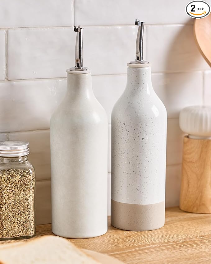 famiware Milkyway 16oz Ceramic Olive Oil Dispenser Bottle, Olive Oil and by Famiware