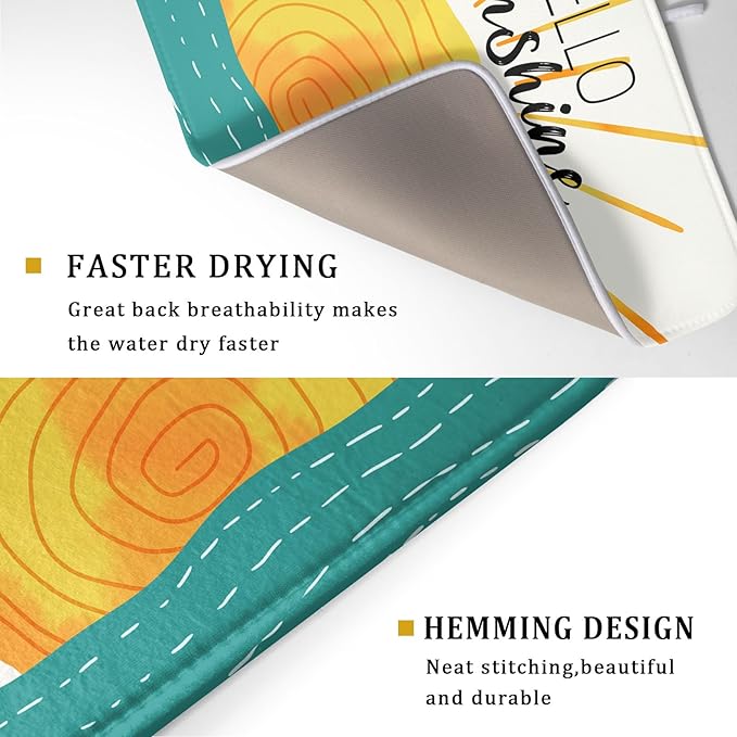 Summer Seaside Sunset over Sea Dish Drying Mat - Image 3