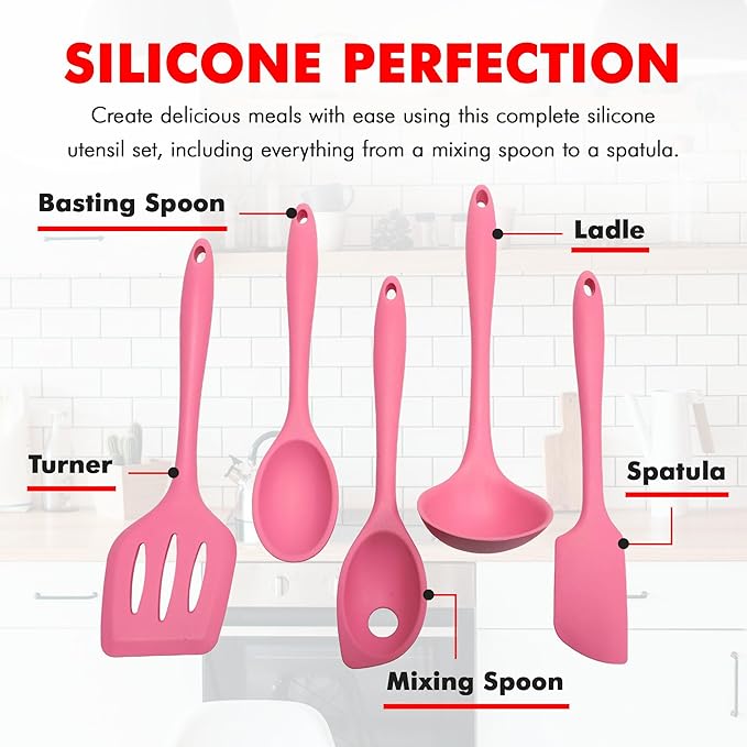 Chef Craft - Premium Silicone Kitchen Tools and Utensils Set, Non-Scratch - Image 4