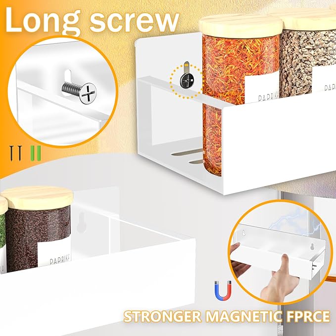 SMRCAD Magnetic Spice Rack for Refrigerator - Image 2