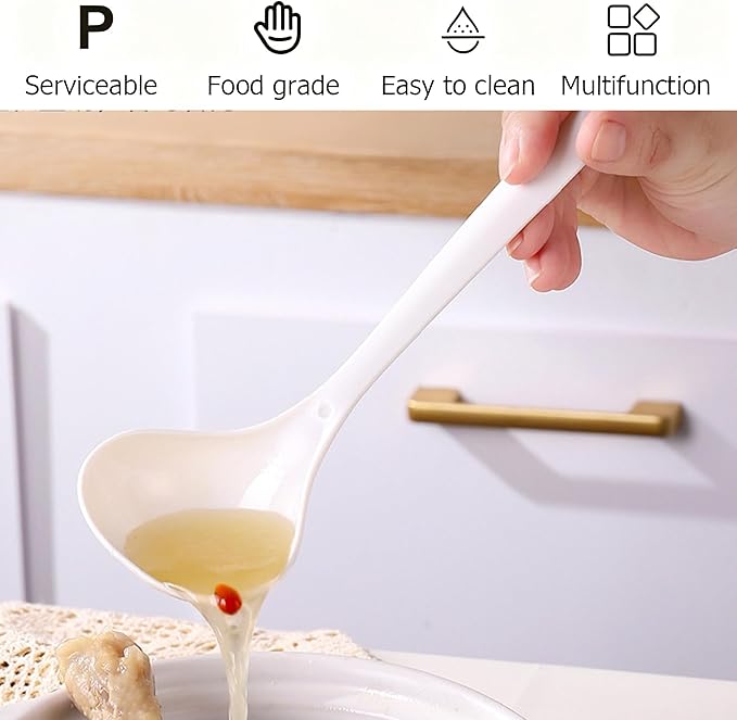 Large Plastic Serving Spoons, Disposable Heavy Duty Serving Spoons, Long Handle - Image 5