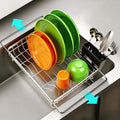MERRYBOX Stainless Steel Dish Drying Rack, Expandable Dish Drainers by MERRYBOX