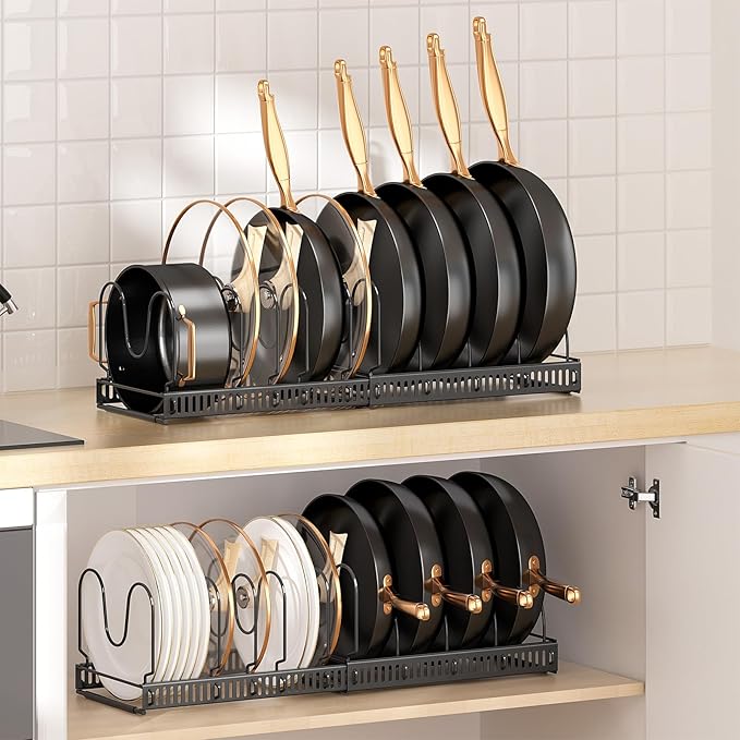 MUDEELA 2 Pack Pots and Pans Organizer Rack - Image 8