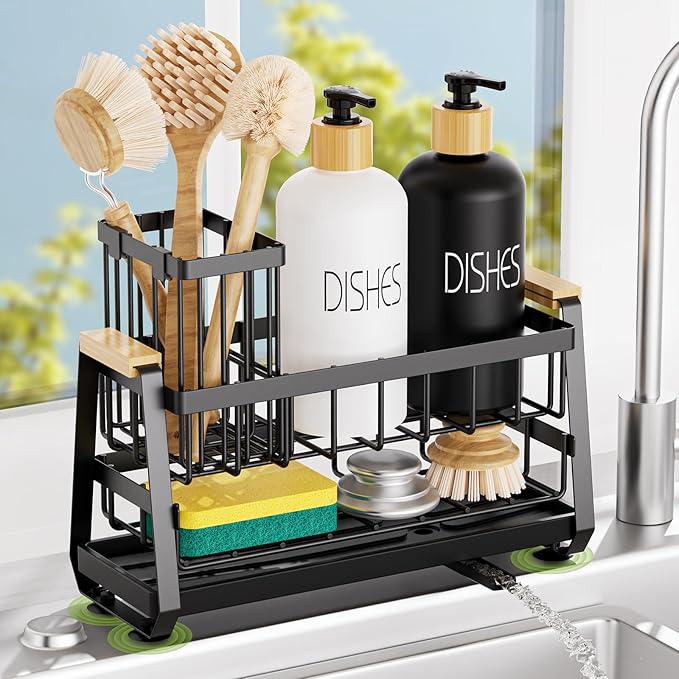 Sponge Holder for Kitchen Sink, Kitchen Sink Caddy by AUMOVAWA