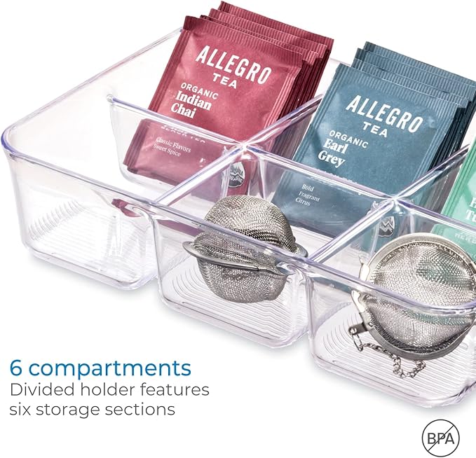 iDesign Clear Tea Bag & Sugar Packet Organizer - Image 7