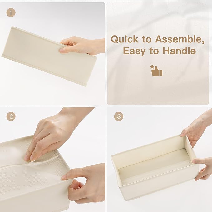 Criusia Drawer Organizer Clothes, 14 Pack Dresser Organizer - Image 8