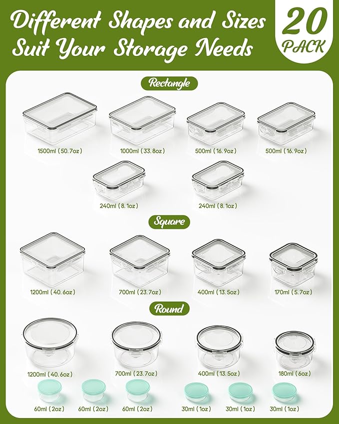 40 Piece Food Storage Containers - Image 2