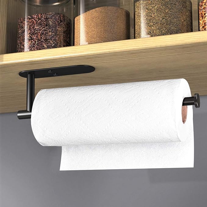 VAEHOLD Adhesive Paper Towel Holder Under Cabinet Wall Mount - Image 4