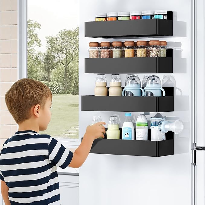Mystozer Magnetic Spice Rack for Refrigerator, Kitchen Organizer and Storage - Image 7