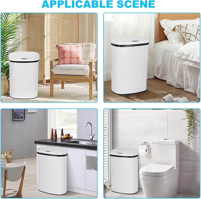 Bigacc 13 Gallon Touch Free Automatic Stainless Steel Trash Can Garbage Can - Image 8