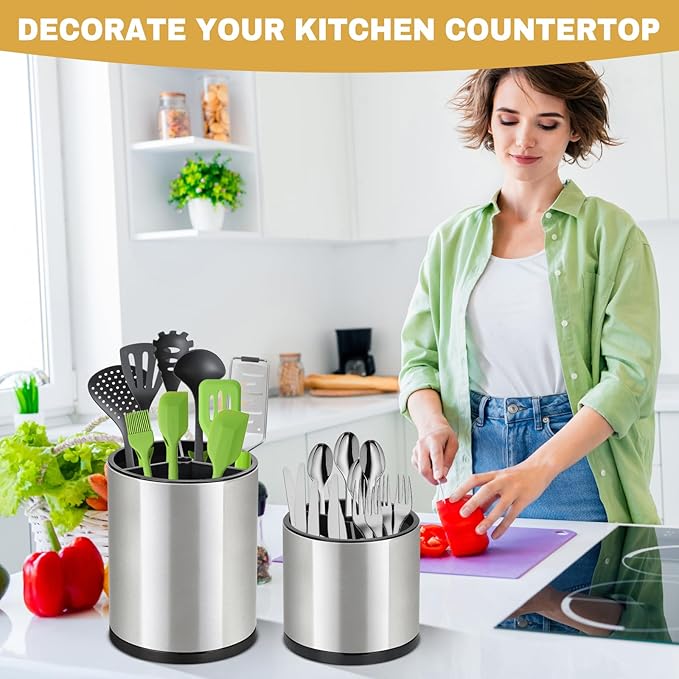 2Pack Kitchen Utensil Holder Set - Image 7