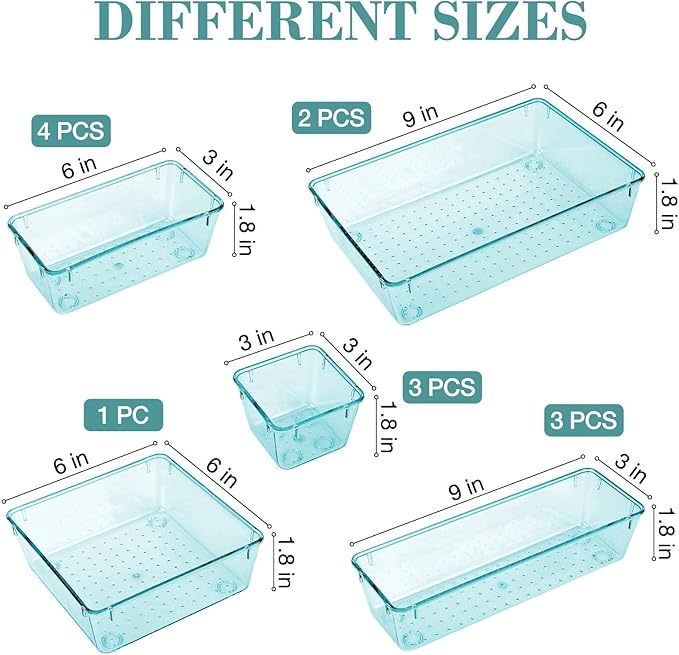 StorMiracle 13 PCS Drawer Organizer Set, 5 Varied Size Bathroom and kitchen - Image 2