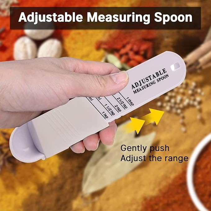 Adjustable Measuring Spoon for Dry and Liquid（White） - Image 2