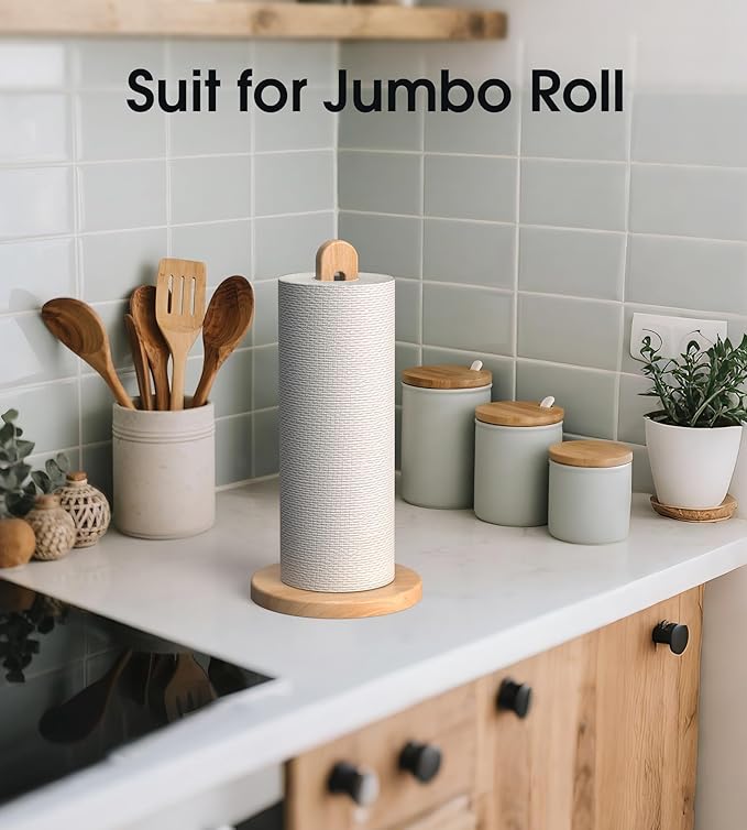 Wooden Paper Towel Holder Stand - Image 3