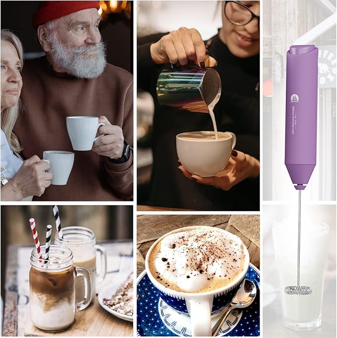 Powerful Milk Frother Handheld Foam Maker, Mini Whisk Drink Mixer - Image 7
