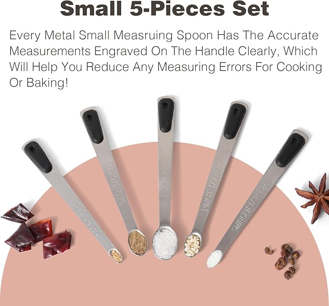 Mini Measuring Spoons Set, Tiny Stainless Steel Measure Teaspoons - Image 6