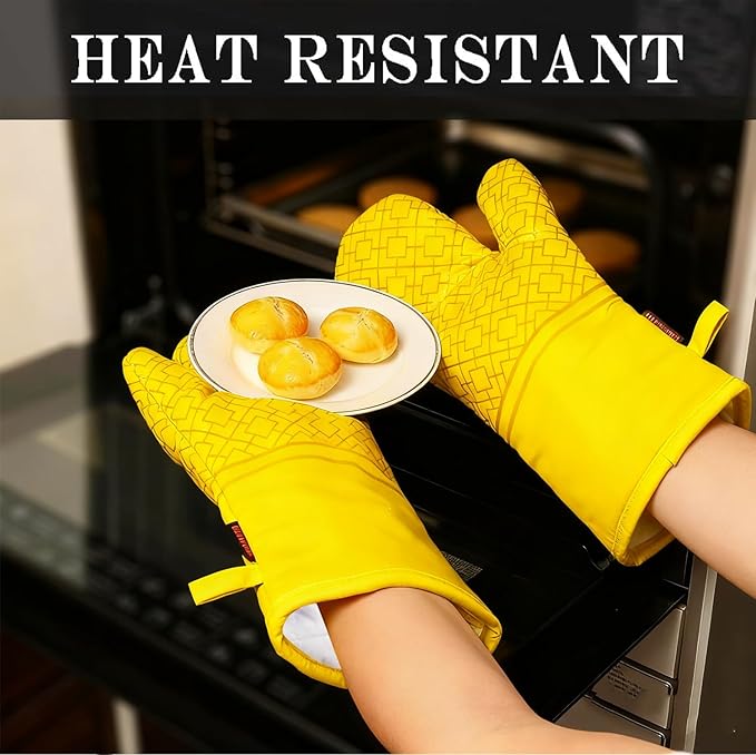 Oven Mitts and Pot Holders Sets 6pcs, Kitchen Oven Glove, High Heat Resistant - Image 4