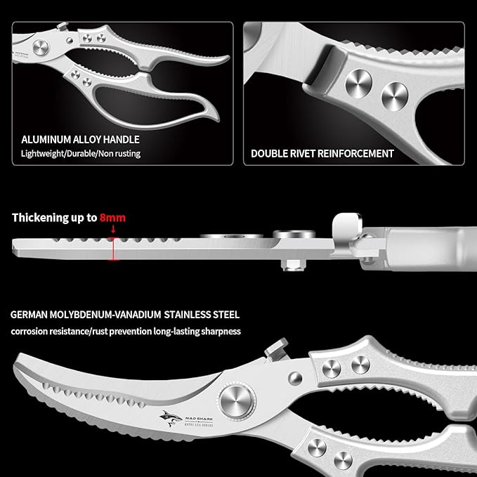 MAD SHARK Heavy Duty Poultry Shears, Kitchen Shears - Image 6