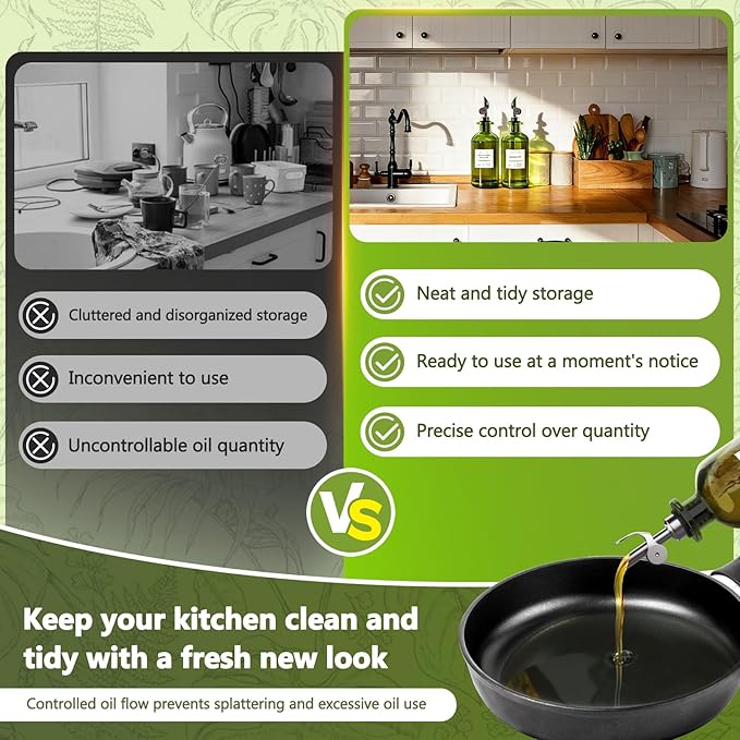 COOLMI Oil Dispenser for Kitchen - 12oz/350ml - Image 5