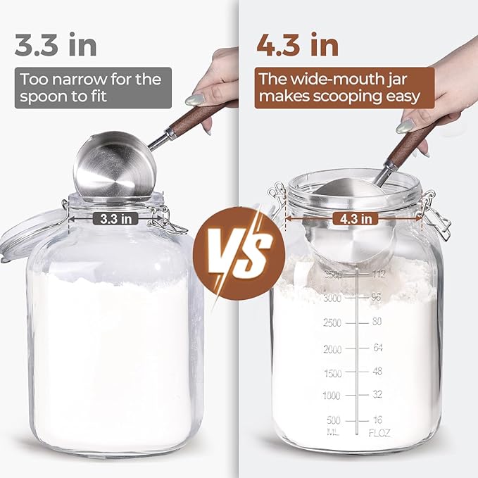 ComSaf 1 Gallon Square Glass Jars - Image 2