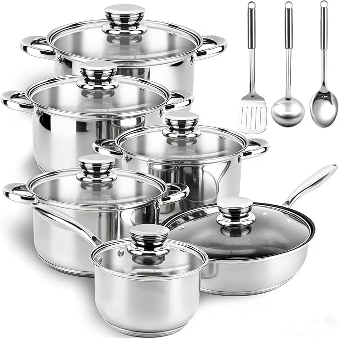 Stainless Steel Cookware Set by Colourcoco