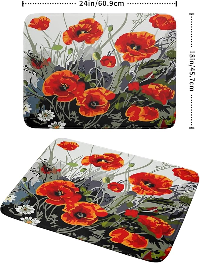 Giwawa Poppy Dish Drying Mat 18x24 inch - Image 2