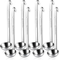 8pcs Stainless Steel Ladle 2 Oz Soup Ladle 10" long Spoon Heavy-Duty Metal by LiveNaturallyLiveBarafat
