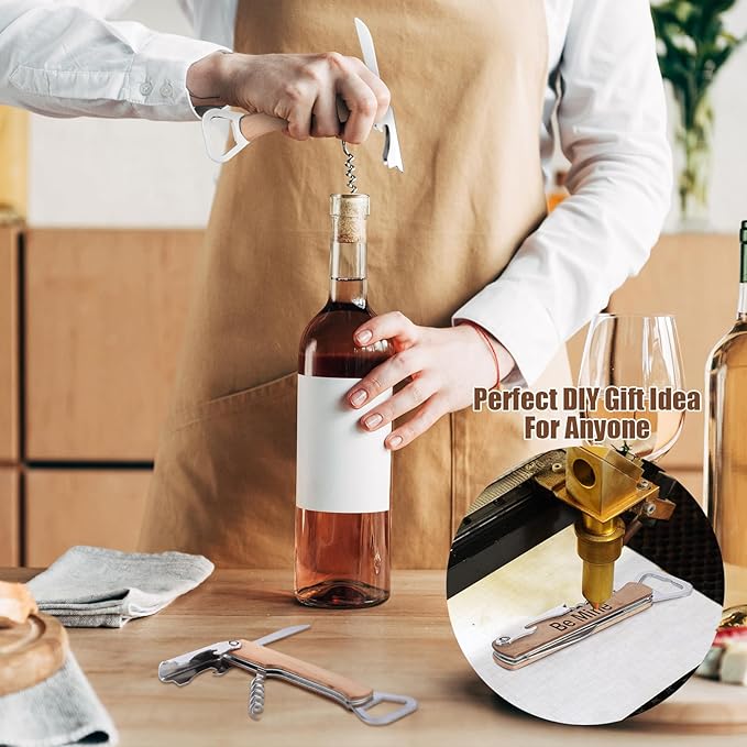 12 Pcs Wood Wine Bottle Opener Bachelor Groomsmen Gift 4 in 1 Corkscrew Wine - Image 5
