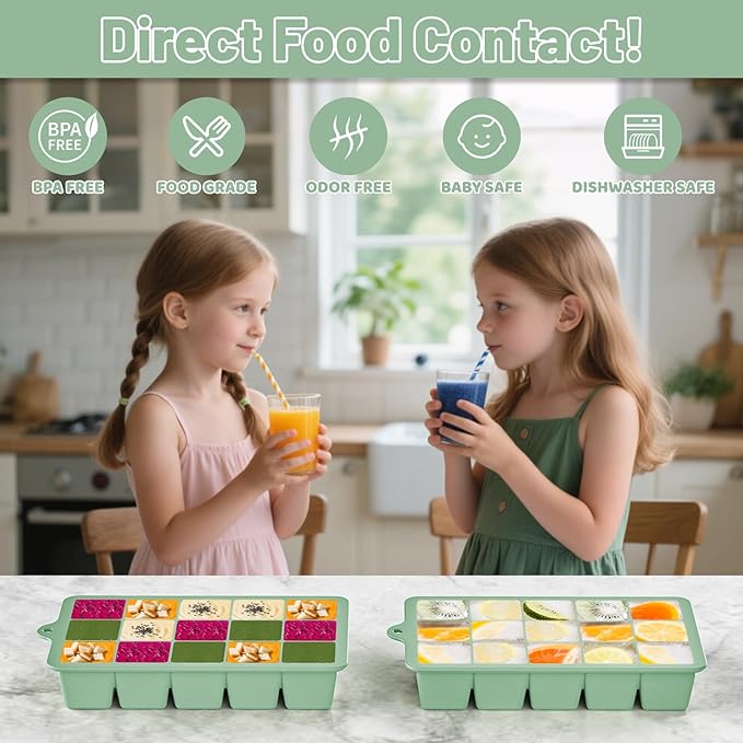 Silicone Ice Cube Tray 3 Pack - Image 3