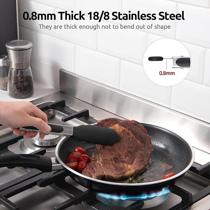 600ºF Heat Resistant Kitchen Tong: U-Taste 7 inch Silicone Cooking Tong - Image 5
