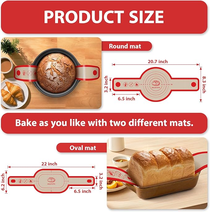 Silicone Bread Sling Oval and Round, Sourdough Tools & Dutch Oven Accessories - Image 2