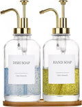 Glass Soap Dispenser with Pump, Dish and Hand Soap Dispenser by CaboDeseado