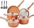 M MELENTA Pots and Pans Set Ultra Nonstick, Pre-Installed 11pcs Cookware Set by MMELENTA