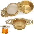 2 Pack Tea Strainers with Drip Bowls Stainless Steel Mesh Tea Infusers Loose by PHITUODA