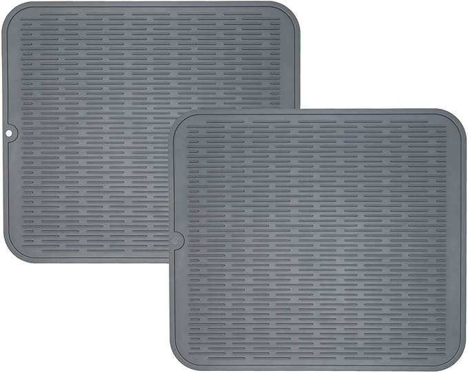 ZLR 2 Pcs Large Silicone Dish Drying Mat by ZLR