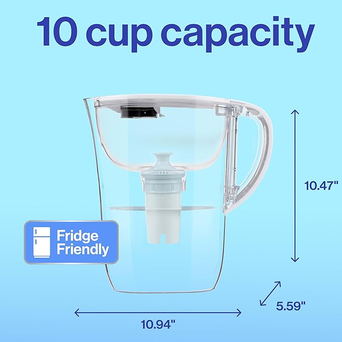 Brita 10 Cup Water Filter Pitcher, Copper and More, Includes 1 Brita Plus Filter - Image 11