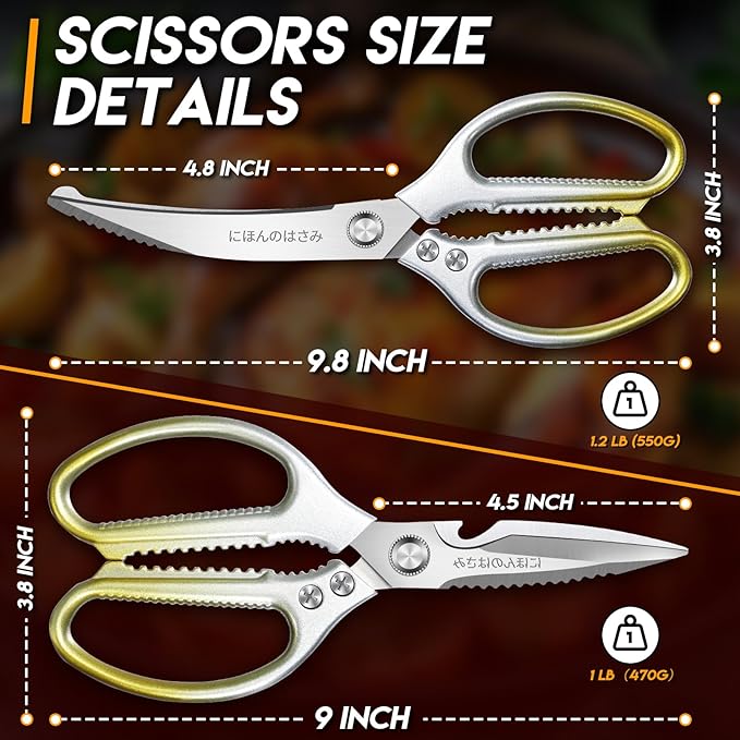 TIJERAS Kitchen Scissors Set Gold - Image 7
