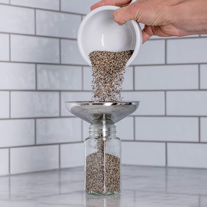 AllSpice Spice Funnel Metal Stainless Steel 18/8 - Image 2