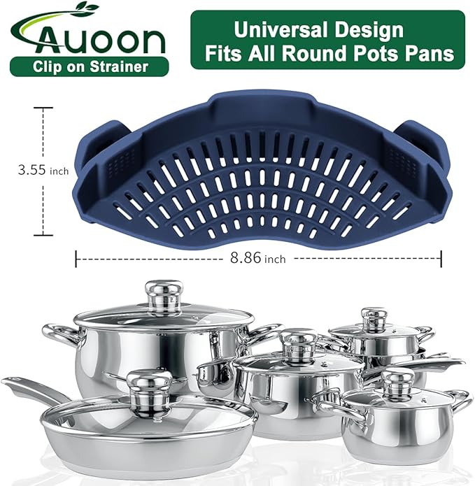 AUOON Clip On Strainer Silicone - Image 2
